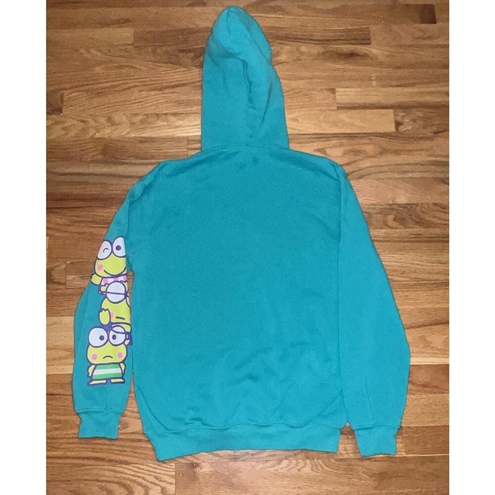 Sanrio Keroppi Graphic Hoodie Sweatshirt Fleece Sherpa Lined Hoodie Size XS - Picture 2 of 11